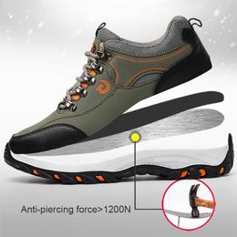 Laarzen 2019 Men Safety Shoes Steel Toe werkschoenen voor mannen Antismashing Punctie Proces Proof Construction Breathable sneaker