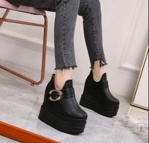 Bottes 2022 Automne Womens Ankle Boots Black 13cm Ultra High Heel Lace Up Platform Bottes Sexy