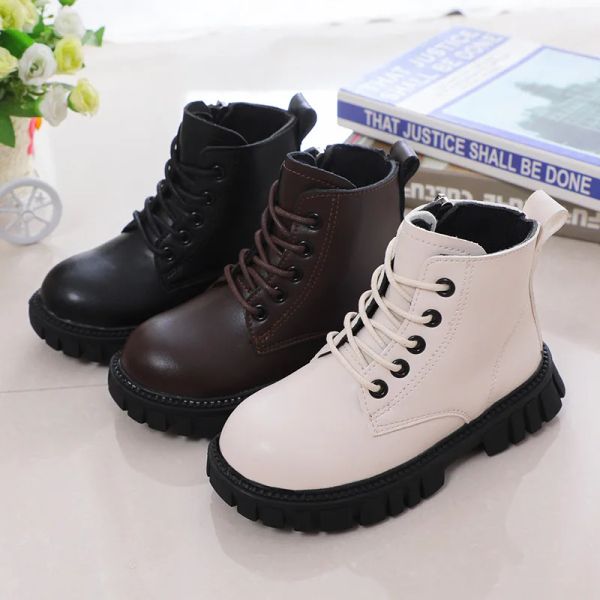 Botas 2022 Botas para niños Botas Otoño Invierno Nuevo Ejército para niños Botas Corea Corea Corea Corea Botas británicas para niños Siazo de nieve