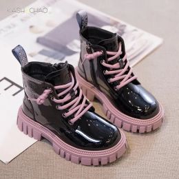 Boots 2022 Fashion Kids Casual Shoes Casual Girls Boots Plateforme Princess Shoes Chaussures Hiver Velvet Boots Boots Outdoor Warm Boys Sneakers