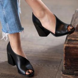 Boots 2022 Nouvelles femmes hautes talons peep toe creux de soild couleur sexy fesse dames hautes sandales fahsione chaussures de bureau féminine femme pompes