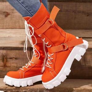 Bottes 2022 Spring and Automne New British Style Martin Boots Midtube Women's Boots Boths Both