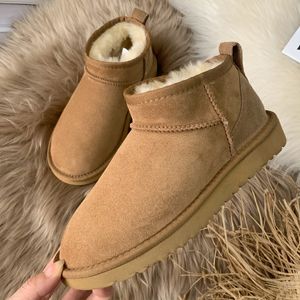 Laarzen 2022 Style Basic Short Mini Winter Schapenvacht Snowboots Dames Platform LaarsjesWaterdicht Natuurlijke Wol Bont Gevoerde Enkel Warme Platte Schoenen 35-44