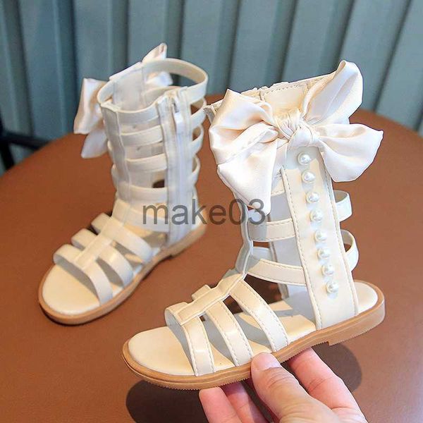 Botas 2022 Summer Children Fashion Hollow Sandals Adolescentes para niñas Sandalias romanas Sandalias Modelo Sandalias de playa Nuevo J230816