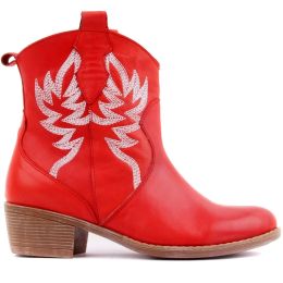 Bottes 2023 Bottes de cowboy Bottes brodées Bottes Western Totem Chaussures pour femme Botte de cheville Femelle Femelle Toe Pointed Toe Plus taille 43 Ethnique