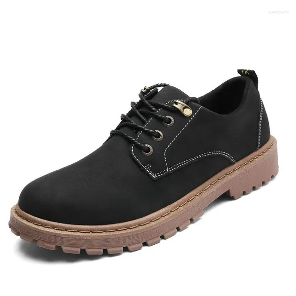 Botas 2023 para hombre cómodo herramientas casuales hombres moda zapatos de trabajo británicos antideslizante tobillo resistente al desgaste