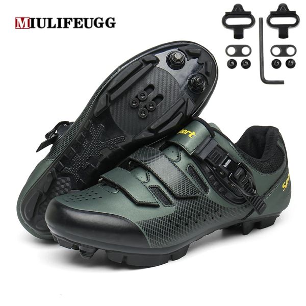 Boots 2023 Mtb Cycling Shoes Men Mountain Footwear Racing Road Bicycle Flat Clit Sneaker Cleat Femmes Dirt Speed Route Bike Bike Spd