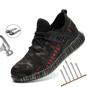 Bottes 2023 Nouvelles chaussures de sécurité pour hommes respirants hommes Boots en acier Toe Travail chaussures Pincture Proodi