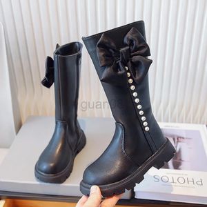 Boots 2023 New Girls 'High Heels Fashion Edition Soft Princess Elegant Pu Soft Children's Shoes Elegant Children's Fashion Shoes 231027