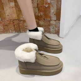 Botas 2023 nuevos zapatos termales de mujeres botas de nieve para mujeres botas de piel para mujeres zapatos casuales cómodos para mujeres botas botas Mujer