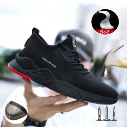 Laarzen 2023 Nieuwe werkschoenen Herenlicht Sneakers Veiligheid Comfortabel Groot formaat Antismashing Steel Toe Casual niet -slip punctie schoenen