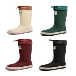 Bottes 2023 semelles épaisses Hightube pluie Couple Camping extérieur Wading faisceau bouche en amont travail chaussures de pêche 230721