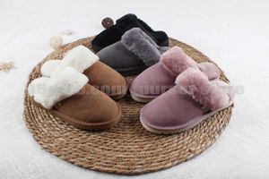 laarzen 2023 tasman pantoffels kastanje bont slides schapenvacht shearling tazz nieuwe muilezels dames ultra mini platform laars slip-on schoenen suède bovenkant herfst winter maat 36-44