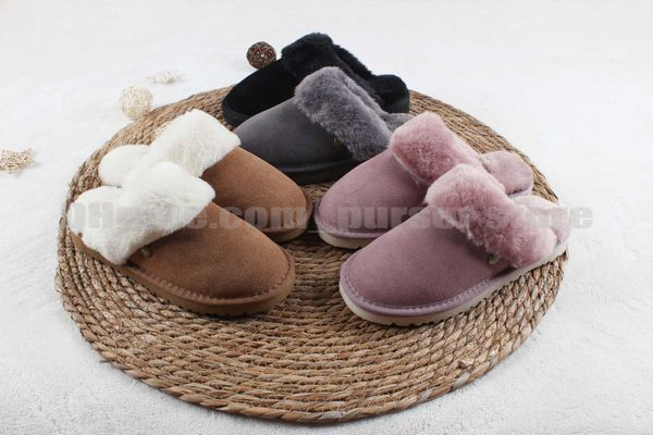 bottes 2023 pantoufles tasman diapositives en fourrure de châtaigne en peau de mouton shearling tazz nouvelles mules femmes ultra mini plate-forme botte chaussures à enfiler en daim tige automne hiver taille 36-44