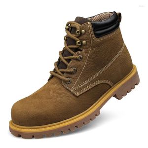 Bottes 2024 Mode pour hommes en cuir véritable moto hommes style anglais mi-haut chaussures décontractées désert tactique militaire