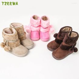 Laarzen 2024 Winterkinderen Warm Girls schoenen katoen met katoen-geveide jongens kinderen sneeuw sapato infantil Menina