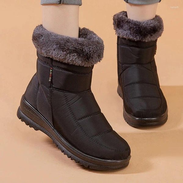 Botas 2024 nieve impermeable de invierno para mujeres zapatos de gran tamaño cálidos y ligeros botines antideslizantes Mujer invierno