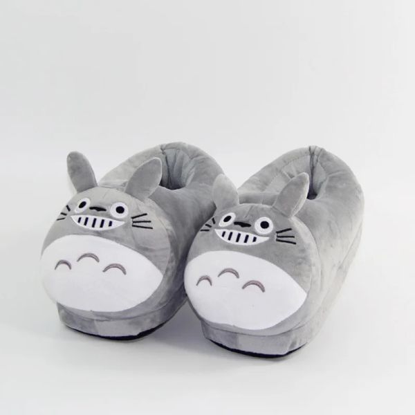 Botas de 28 cm anime mi vecino totoro peluche zapatillas suaves rellenas de cubierta de relleno invierno cálido para mujer y hombre