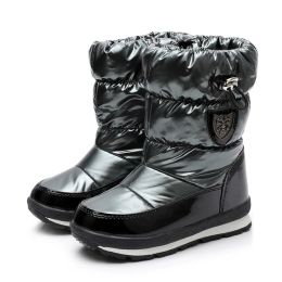 Botas 30 grados Rusia Lana real Mantenga Mujeres cálidas Botas de tobillo Zapatillas de invierno Damas Implodas de botas de nieve para niños Botas de nieve Botas de nieve Rainboot