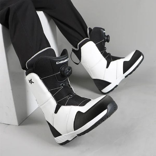 Botas Zapatos de snowboard para adultos BOA Modelos con hebilla de alambre Zapatos de esquí de uso rápido Equipo de esquí para hombres y mujeres Botas antideslizantes cálidas 231128
