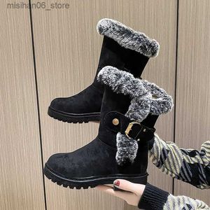 Bottines Bottines Chelsea pour femmes, chaussures d'hiver en fourrure, de luxe de styliste, en daim, chaudes, courtes, en peluche, chaussures plates, Goth Botas Q231012, 2023