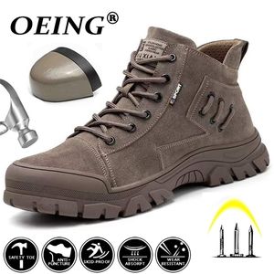 Bottes Antismashing Antipercing Chaussures de sécurité Hommes Embout en acier Antidérapant Résistant à l'usure Travail Spark Proof Soudage 45 220913