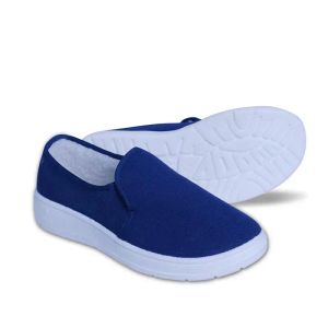 Bottes Chaussures antistatiques PU PU DUSSE EN CHAUSSION BLEU BLUE SOPE SOFT COTTON Coton chaussures en peluche et sans poussière Clean Atelier de travail