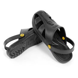 Boots Antistatic Work Safety Spu chaussures en cuir sandales pantoufles non glissantes