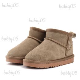 Bottes Aobreugg 2023 bottes de neige d'hiver classiques femmes fourrure de mouton une laine naturelle véritable cuir er bottes de neige pour hommes mini T231121