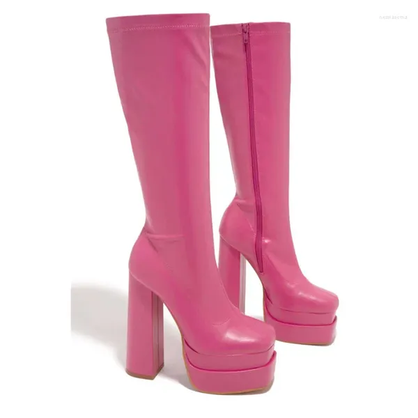 Botas Llegada Estilo clásico Moda de moda al por mayor Plataforma Pink Pink 14cm Zapatillas de graduación de la fiesta de la noche de la noche.