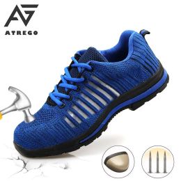 Bottes Atrego Toot pour hommes pour hommes Léger Bulletproping Mids Seattle Sécurité Chaussures Antismashing Construction Bottes de travail de mode confortable Bottes