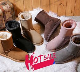 laarzen Australian Australia Warm Boots Mini Half Snow Boot Boot Utgit Classic Winter Full Fur Fluffy Furry Satin USA GS 585401 Dames Kids Uggit Booties Slippers