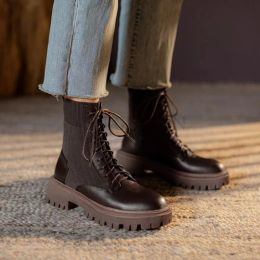 Botas Diseño de otoño Diseño de la bota del tobillo Fashion Fashion Toe Zipper Ladies Casual Chelsea Boots zapatos de cuero suave bota corta