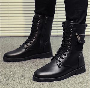 Boots Automn Mens Motorcycle Men Chain Fashion Mens Mens Black Metal Backle Lace Up Male Modin Motorcycle Shoes 230811