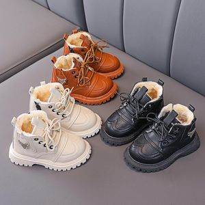 Bottes automne hiver en peluche chaud enfants mode filles cheville fond souple antidérapant enfants chaussures Sport course baskets