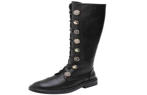 Boots B8299 Industrie lourde Design personnalisé Fashion Elastic Thin Martin Knee High 3233 Small4106754