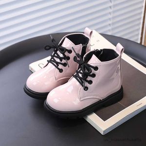 Laarzen baby mode lederen laarzen voor meisjes enkel laarzen jongens outdoor casual schoenen peuters kinderen mode sneakers baby zachte zool schoenen r230822