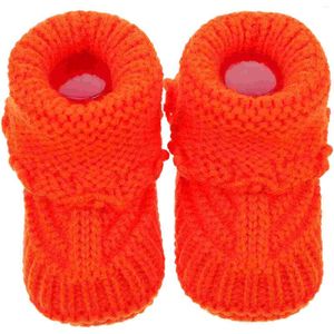 Bottes bébé filles chaussures tricot noël fait à la main tricoté né crochet fil épais pour