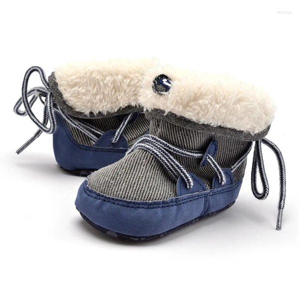 Botas Bebé Zapatos para niños Tela suave Algodón cálido Niños Invierno Niñas Zapato para cuna Niño Nieve