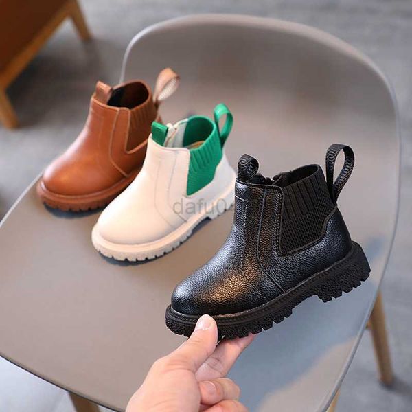 Boots Beauty England Style Chelsea Boots for Kids Girls School Super on-trend Autumn Platform Children Shoes Boys Short Boots F07241 L0824