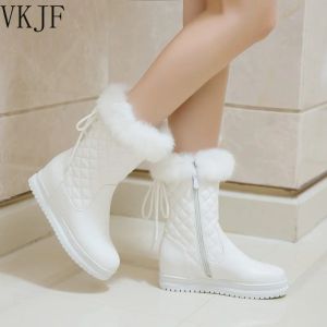 Boots Big Taille 3443 Fashion Femmes Bottes de neige Mamas Hauteur Chaussures Chaussures Femme Femme lointain Bottes de fourrure chaude 2022