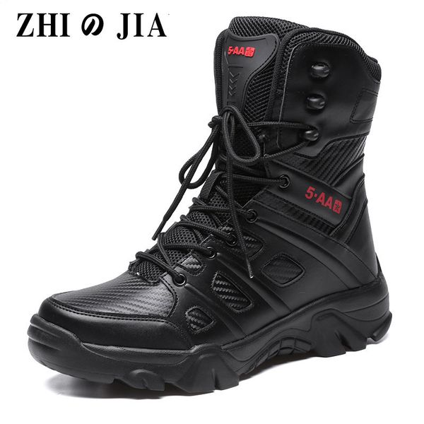 Bottes Grande taille 47 hommes botte militaire Combat hommes bottine tactique chaud fourrure armée botte mâle chaussures travail chaussures de sécurité moto bottes 230918