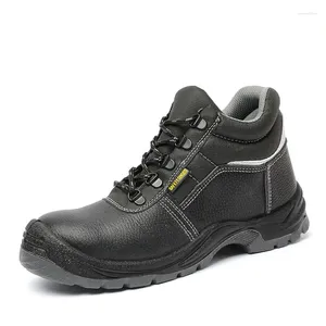 Bottes grande taille hommes loisirs acier orteil couvre travail sécurité travailleur Original cuir chaussures de sécurité outillage sûr cheville Botas Hombre