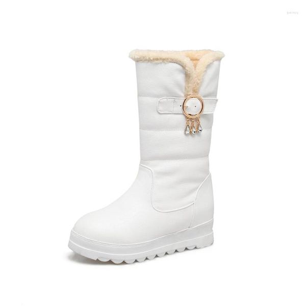 Botas BLXQPYT Botas Mujer 2023 Diseñador Zapatos de mujer Mantenga la felpa Tobillo cálido Invierno Nieve para mujer Talla grande 33-43 C-31