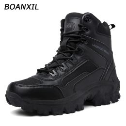 Boots boanxil Nouveau 2022 High Top Randing Men Chaussures Tactical Boots Style Classic Antislip Mens Chaussures