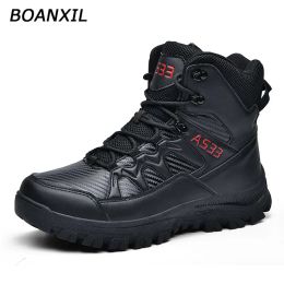 Boots boanxil nouvel homme bottines bottines hommes extérieur combat tactique armée bottes de travail de chasse pour hommes chaussures de randonnée décontractées