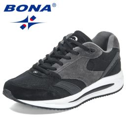 Boots Bona 2022 Nouveaux designers Chaussures de course classiques Men de baskets extérieures légères Antisiskide WearResistant Chaussures de jogging Mansculino