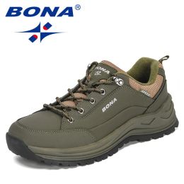 Bottes Bona 2022 Nouvelles créateurs Chaussures de randonnée WearResistants Sports extérieurs Chaussures Men Men de randonnée à lacep