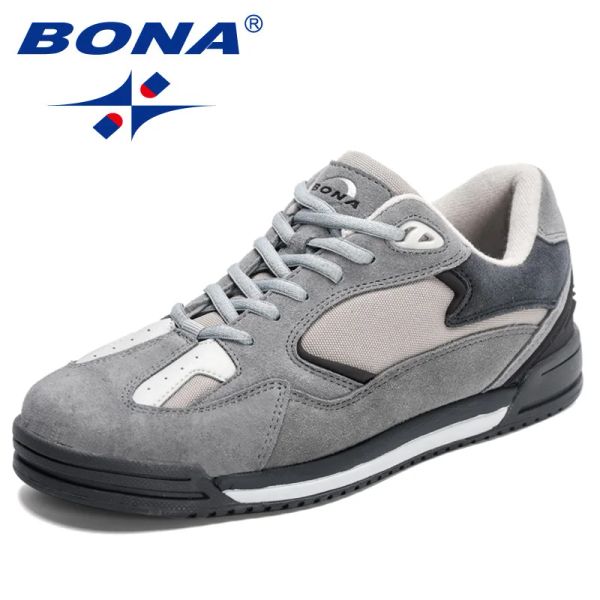 Boots Bona 2023 Nouveaux designers Retro Wild Wild Casual Skateboard Tennis Shoe Men Brand Walking Jogging Chaussures Mansculino