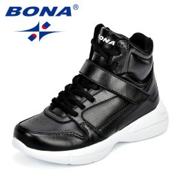 Boots Bona Nouveau style de mode Enfants Boots Synthétique High Upper Boys Chaussures hiver